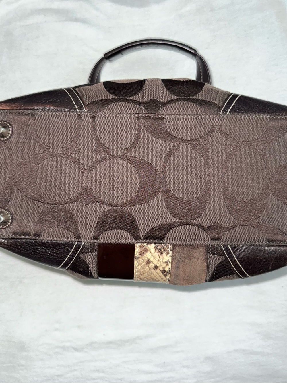 Coach Hamptons Python Handbag - Picture 4 of 8